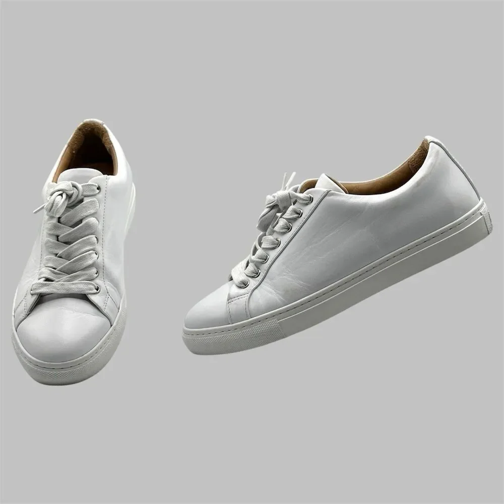 Thursday Boots Sneaker White Leather Size 7 Made In Portugal Minimalist Casual